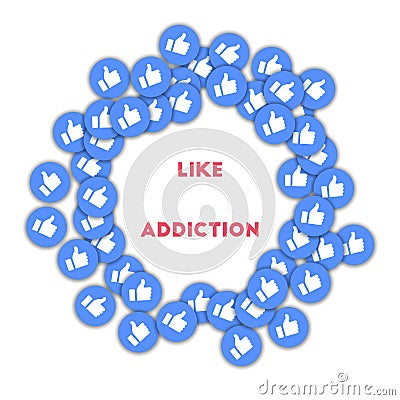 Like addiction. Vector Illustration