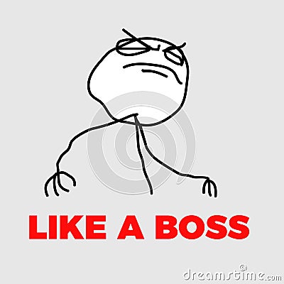 Like a boss meme vector Vector Illustration