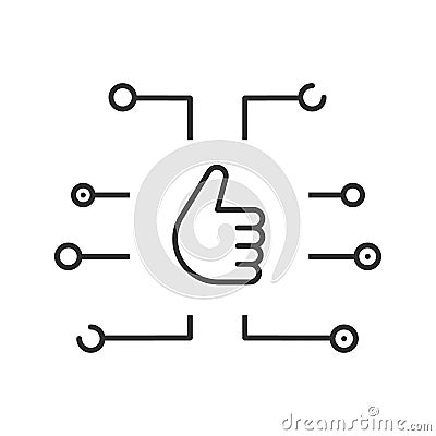 Like button linear icon Vector Illustration