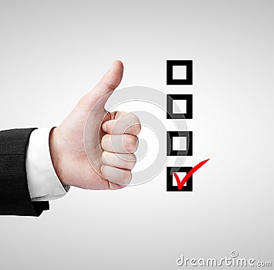 Like and checklist Stock Photo