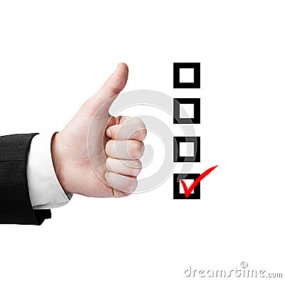 Like and checklist Stock Photo