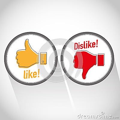 Like dislike Vector Illustration