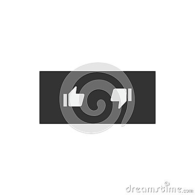 Like and Dislike Icon Vector. Thumb Up and Down Symbol Vector Illustration