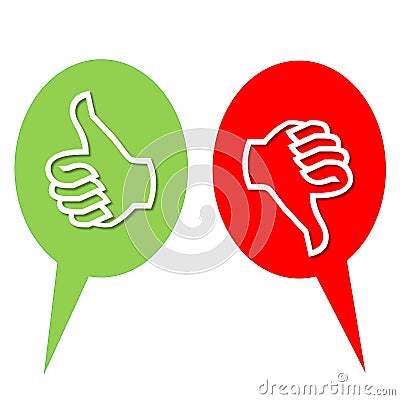 Like and dislike vote Stock Photo