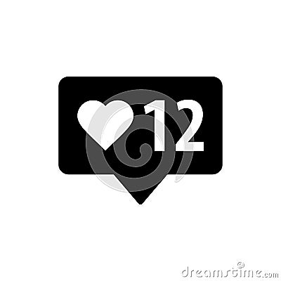 Like, follower icon. One of set web icons Vector Illustration