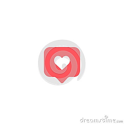 Like icon heart comment symbol. vector illudtration on white background EPS10 Vector Illustration