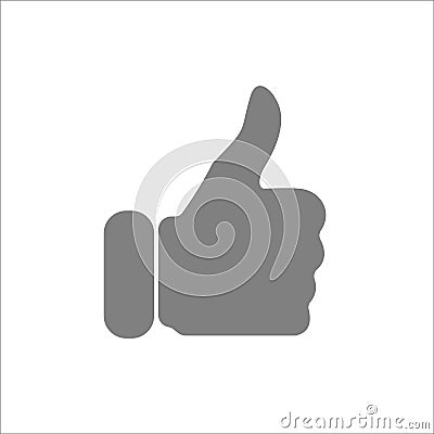 Like icon showing thumb up white background Vector Illustration