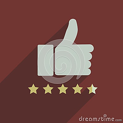 Thumbs up like icon for social network web app like Editorial Stock Photo