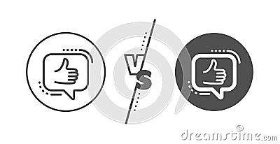 Like line icon. Thumbs up sign. Vector Vector Illustration