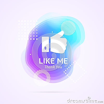 Like Me Thanks You Social Media Concept. Vector Vector Illustration