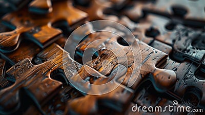 Like puzzle pieces falling into place the data flow effortlessly connects each element of the song to create a cohesive Stock Photo
