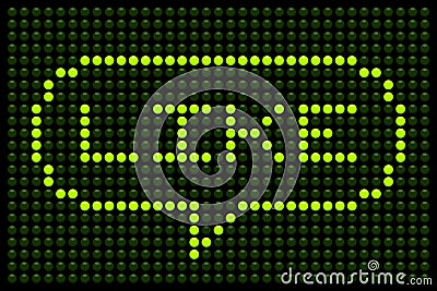 Like Speech Bubble on a LED Display Board Vector Illustration