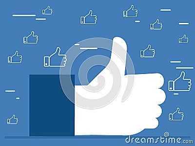 Like it thumbs up hands vector concept Vector Illustration