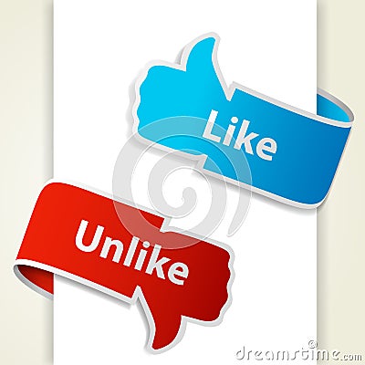 Like and unlike icons Vector Illustration