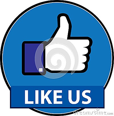 Like us facebook button vector Editorial Stock Photo