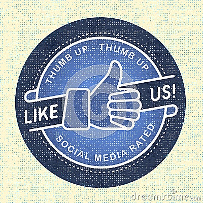 Like us Icon, Illustration icon social networks Stock Photo