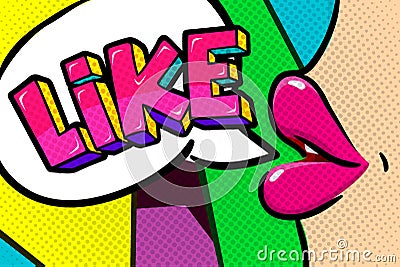 Like word bubble. Vector Illustration