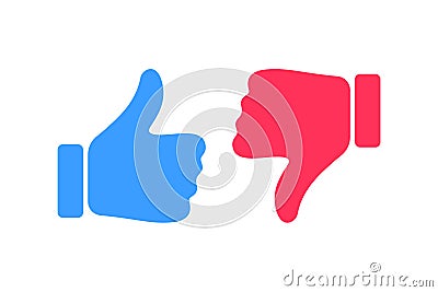 Likes and dislikes icons Vector Illustration