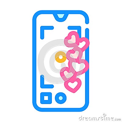 likes online social media color icon vector illustration Vector Illustration