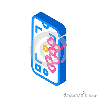 likes online social media isometric icon vector illustration Vector Illustration