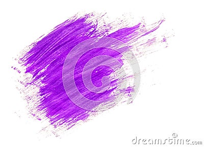 Lilac acrylic paint brush strokes Stock Photo