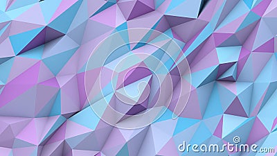 Lilac blue abstract triangles poly colors geometric shape background Stock Photo