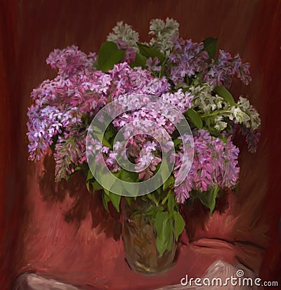 Lilac bouquet Stock Photo