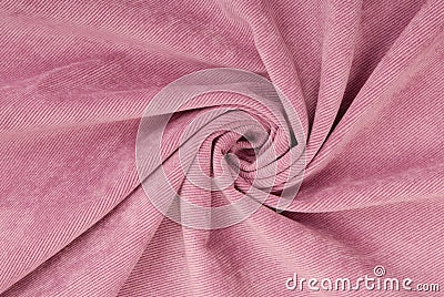 Lilac corduroy fabric Stock Photo