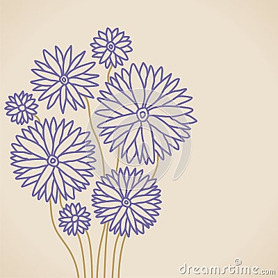 Lilac flower Vector Illustration