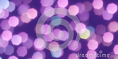 Lilac Heptagon Shapes Bokeh Background Stock Photo