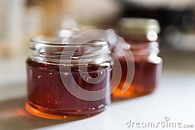 Lilac jelly Stock Photo