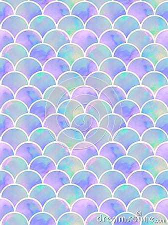 Lilac mermaid`s scales seamless pattern Stock Photo