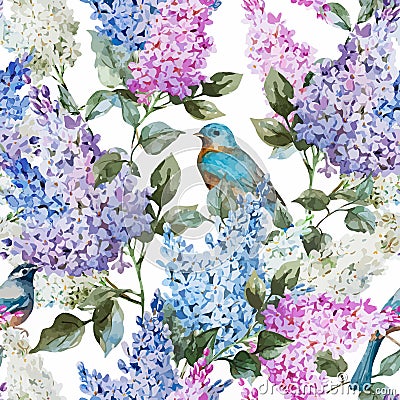 Lilac pattern Vector Illustration