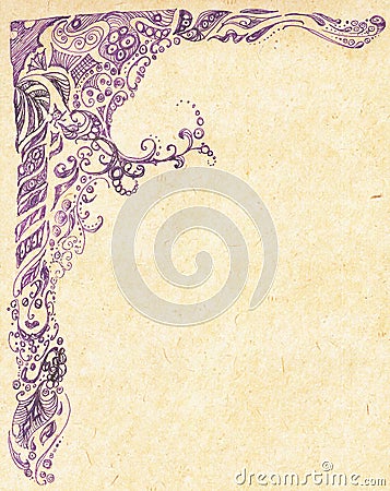 Lilac pattern painted Stock Photo