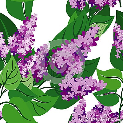 Lilac seamless Vector Illustration