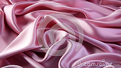 A lilac silk satin fabric cascades in luxurious folds Stock Photo