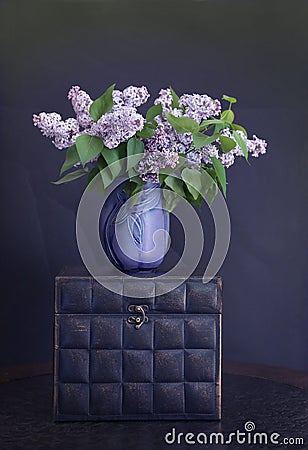 Lilac Still Life Stock Photo