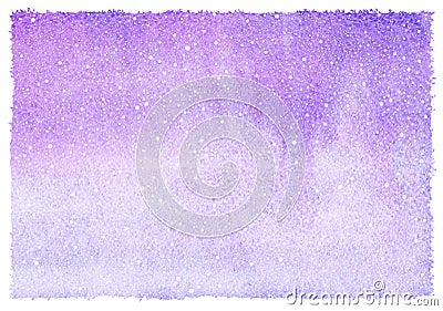 Lilac, violet winter watercolor horizontal gradient background Stock Photo