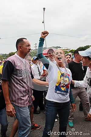 Lilian Tintori wife of jailed Venezuelan opposition leader Leopoldo Lopez Editorial Stock Photo