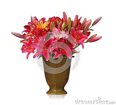 Lilies bouquet Stock Photo