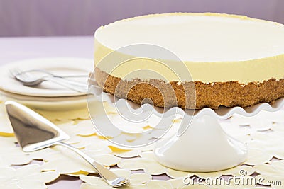 Lilikoi Chiffon Pie Stock Photo