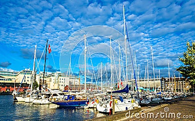 Lilla Bommen, the guest marina of Gothenburg - Sweden Stock Photo