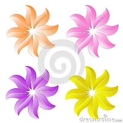 Lilly flower logo, flower icon, vector illustration EPS 10 Cartoon Illustration
