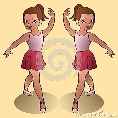 Liltte child free dance illustration vector Vector Illustration