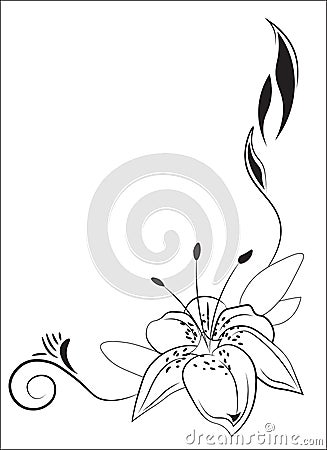 Lily Beautiful fantasy flower Vector Illustration