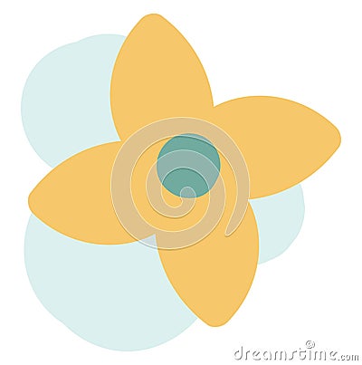 Lily of the Incas flower, icon icon Vector Illustration