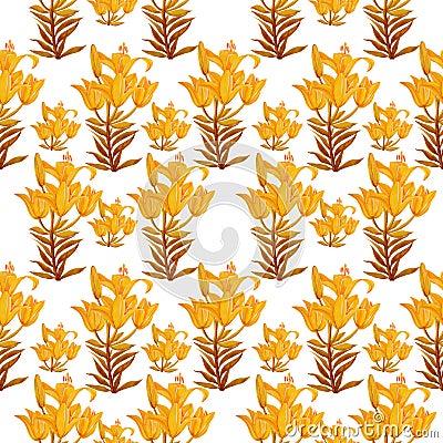 Lily yellow pattern isolate object background Stock Photo