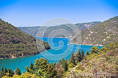 The Lim bay in Croatia Stock Photo