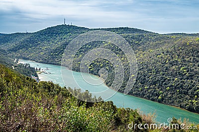 The Lim bay and valley near Rovinj and Vrsar. Stock Photo