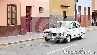 First generation of BMW 316 2-door coupe, Lima Editorial Stock Photo